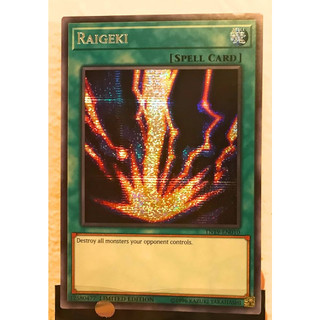 Thẻ bài YUGIOH - Raigeki - TN19-EN010 - Prismatic Secret Rare Limited Edition