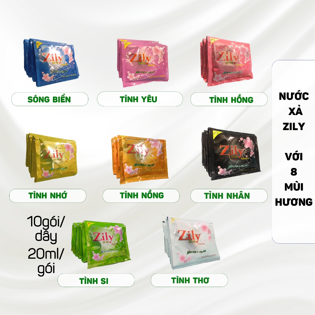 Nước Xả Vải Zily 22ml - 10 Gói/ Dây