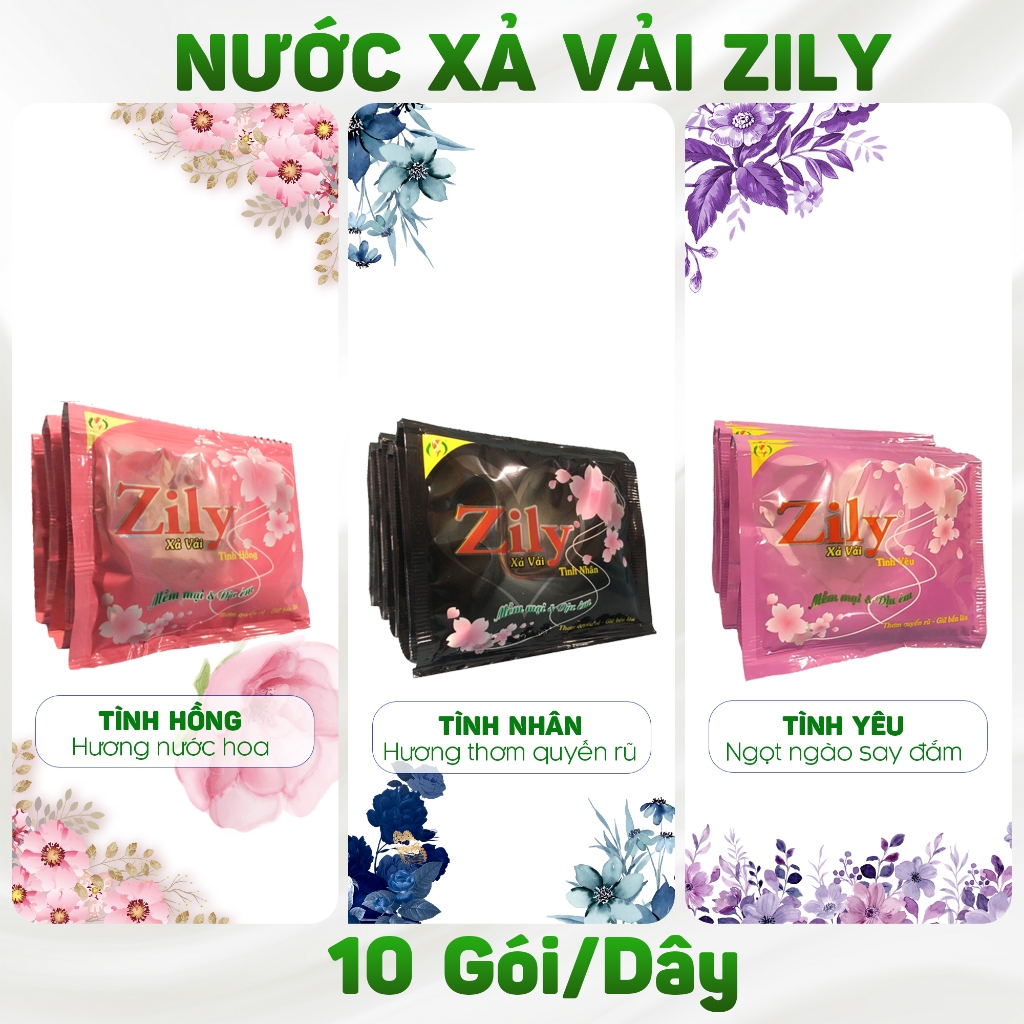Nước Xả Vải Zily 22ml - 10 Gói/ Dây
