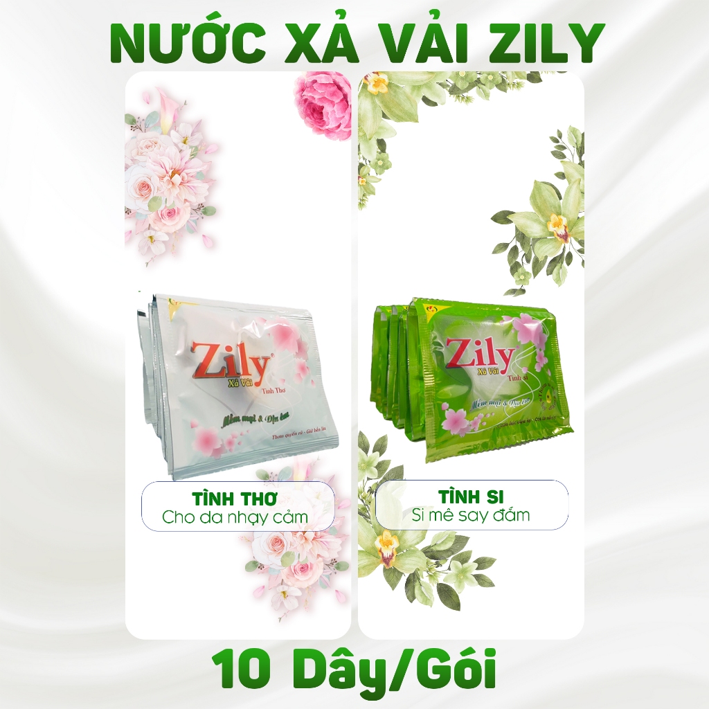 Nước Xả Vải Zily 22ml - 10 Gói/ Dây