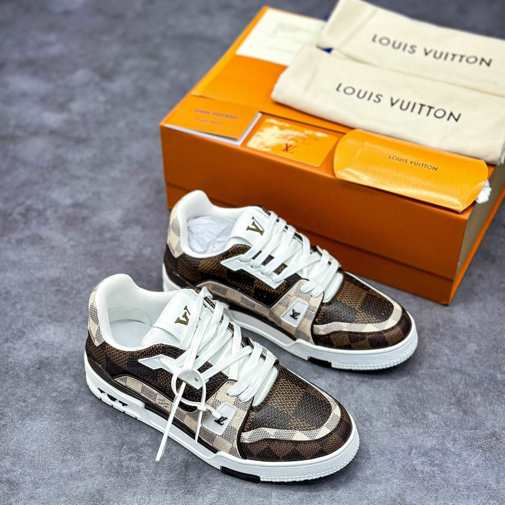 Giày Cao Cấp Thể Thao Sneaker L/V Trai.ner #54 Da.mier E.bene Multi+ freeship + Tặng Tất