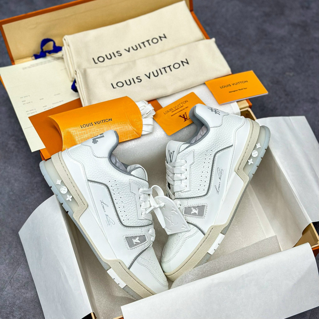 Giày Cao Cấp Thể Thao Sneaker L/v Trai.ner #54 Signa.ture White + freeship + Tặng Tất
