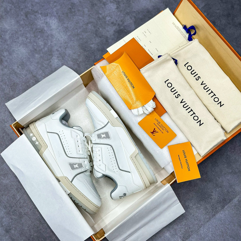 Giày Cao Cấp Thể Thao Sneaker L/v Trai.ner #54 Signa.ture White + freeship + Tặng Tất