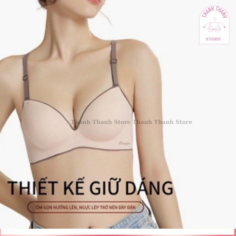 Áo Ngực Su Không Gọng Nâng Ngực Tạo Khe Hai Dây Cài Sau Đệm Dày Qủa Chéo k92