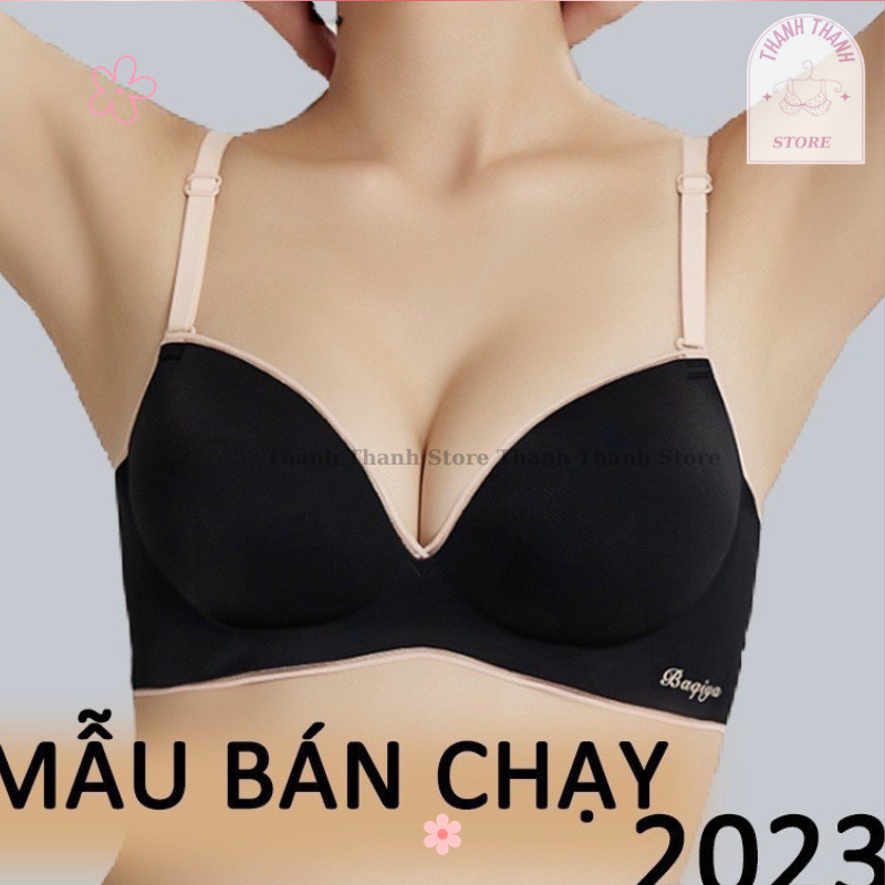 Áo Ngực Su Không Gọng Nâng Ngực Tạo Khe Hai Dây Cài Sau Đệm Dày Qủa Chéo k92