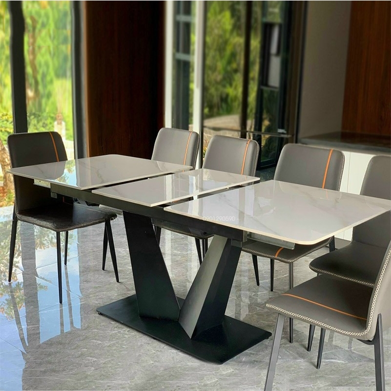 Bàn ăn thông minh kéo dài chân chữ V nhập khẩu