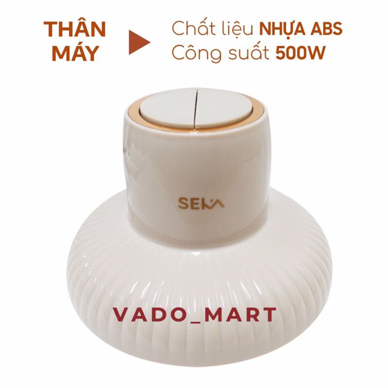 Máy Xay Thịt Mini Đa Năng SEKA 4 Lưỡi Cối Thuỷ Tinh Công Suất 500W Bảo Hành 12 Tháng