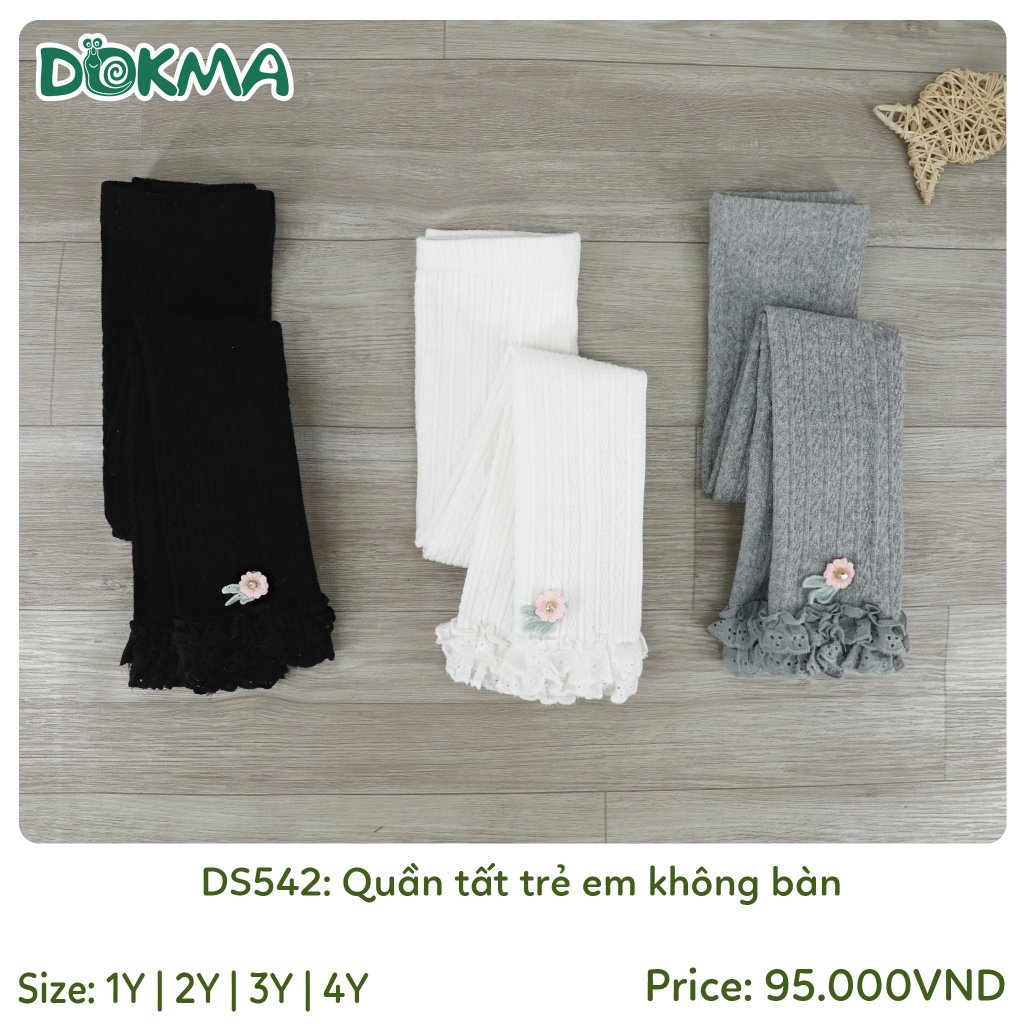Quần tất len bé gái không bàn, có bàn Dokma DS542 DS543
