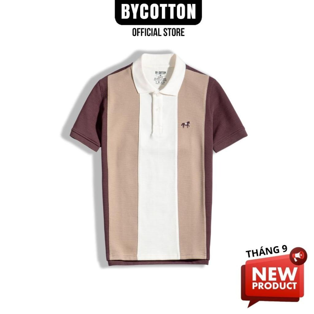 Áo Thun Nam Cao Cấp Polo Gân Phối 3 Màu BY COTTON