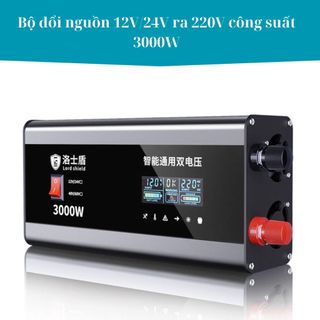 Bộ đổi nguồn 12/24v sang 220v công suất cao 3000w roshi. sin chuẩn