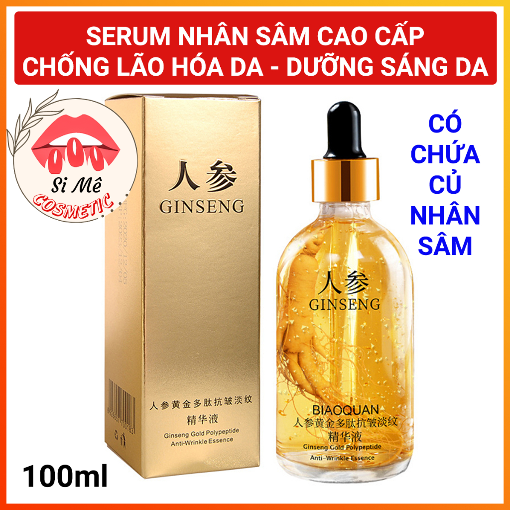 Serum Dưỡng Da BIAOQUAN Chai 100ml Chiết Xuất Từ Củ Nhân Sâm – Chống Lão Hóa, Giúp Da Săn Chắc, Dưỡn