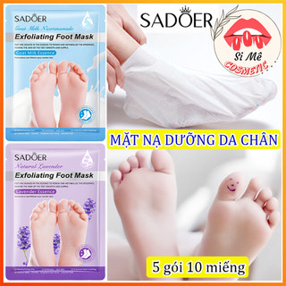 [10 MIẾNG] COMBO 5 Gói Chứa 10 Miếng Mặt Nạ Dưỡng Da Chân SADOER Chiết Xuất Từ Sữa Dê, Hoa Oải Hương – Dưỡng Ẩm, Sáng Da