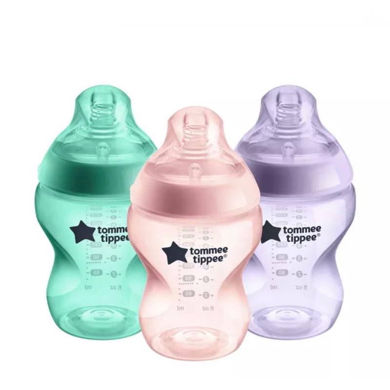 Bình sữa Tommee Tippee nhiều màu sắc Pastel 260ml - núm Âu số 1