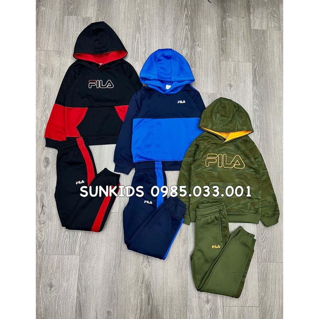 Bộ nỉ thể thao bé trai Fi la 3 màu