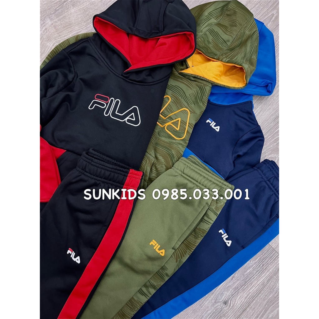 Bộ nỉ thể thao bé trai Fi la 3 màu