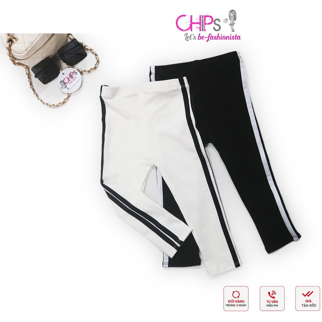 Qần leggings Thể Thao Thu Đông Phối Né Dọc Quần Cho Bé