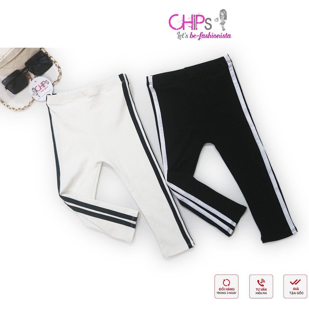 Qần leggings Thể Thao Thu Đông Phối Né Dọc Quần Cho Bé