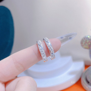 Nhẫn đôi bạc ta duyanh silver dạng xoắn đính đá bạc thật
