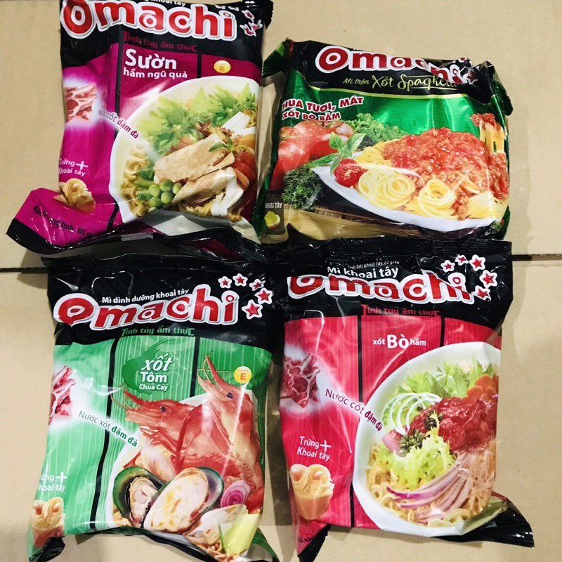Combo 5 gói mì omachi đủ vị 80g
