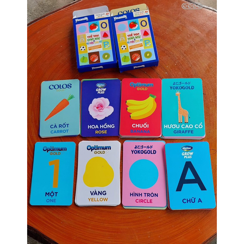 Thẻ học song ngữ 94 thẻ hkm vin amilk