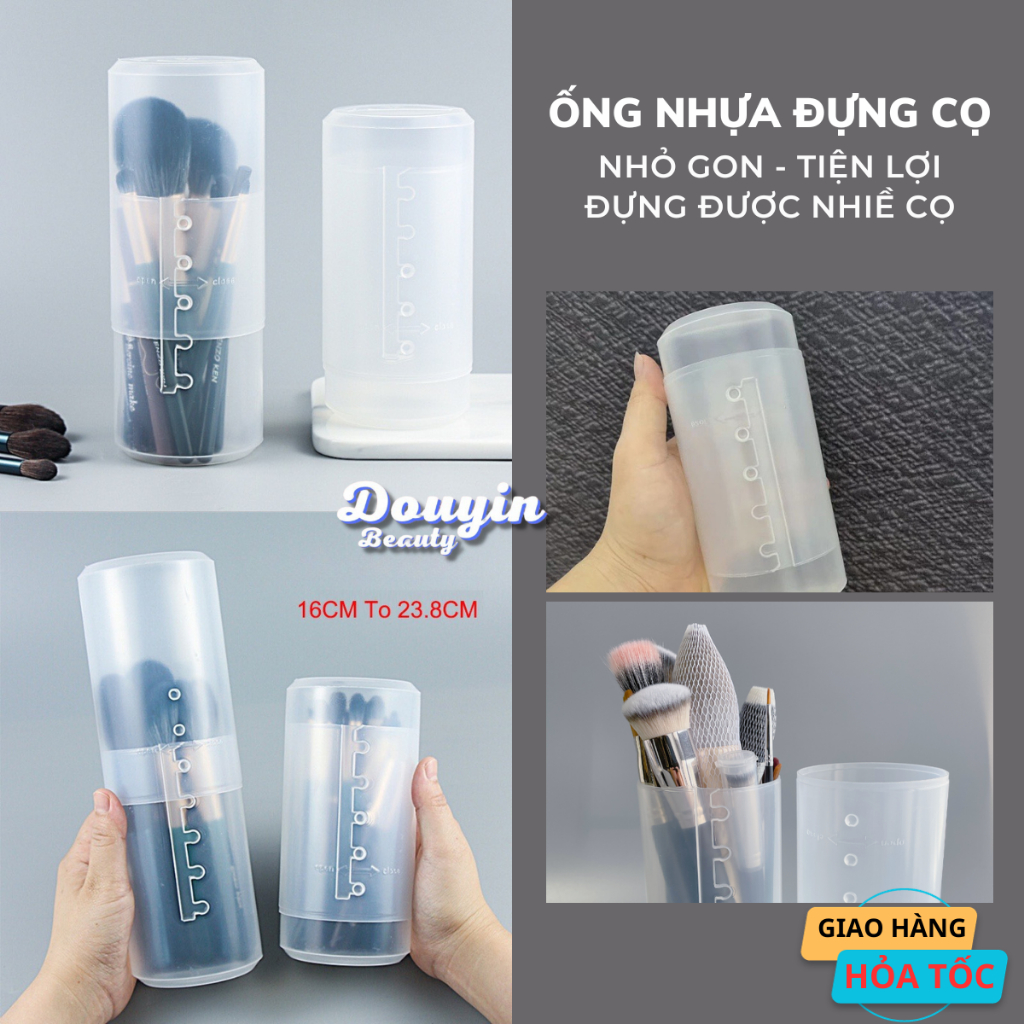 Ống Nhựa Đựng Cọ Trang Điểm Đa Năng Không Thấm Nước Tiện Dụng Sử Dụng Cho Mang Đi Du Lịch DD13 - Douyin Beauty