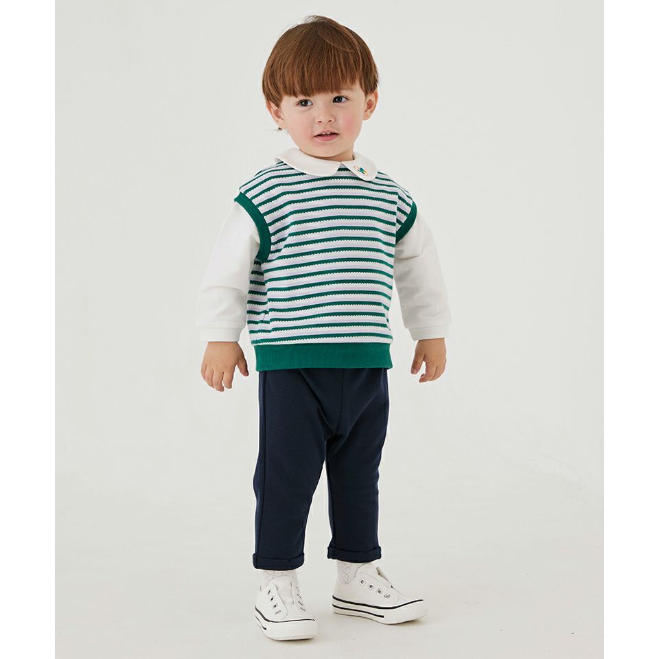 Quần thun dày dặn gập gấu bé trai bé gái Mmln. HA4946