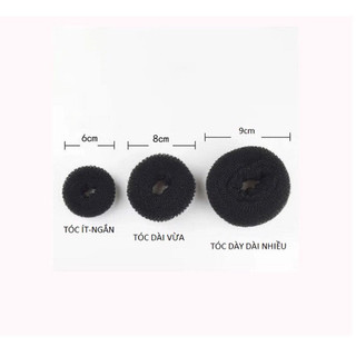 Độn tóc phồng tròn củ tỏi hỗ trợ búi tóc