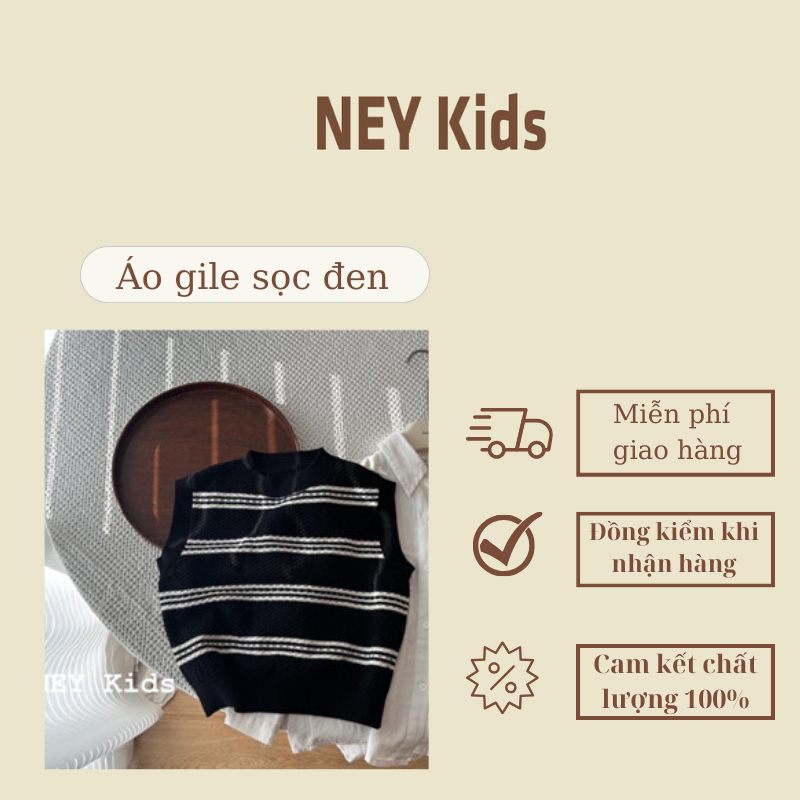 Gile len sọc đen cho bé trai và gái