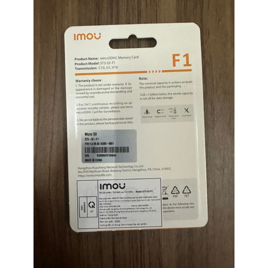 Thẻ nhớ imou dành cho camera imou, ezviz,kbone...