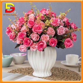 Bình hoa để bàn bình hoa giả cao cấp cắm sẵn nhiều màu sắc trang trí nhà cửa dgh-314