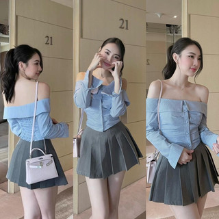 Set áo trễ vai + short xanh bơ siêu yêu 🥑🥑🥑