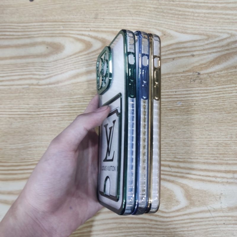 Ốp lưng iPhone 12 promax , 13 promax , 14 promax , 15 promax dẻo xi viền màu lưng có ngăn nhét thẻ car có bảo vệ camera