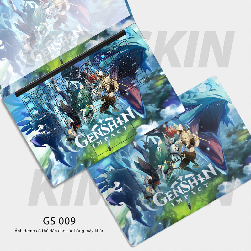 Skin Dán Laptop Mẫu GENSHIN IMPACT - Miếng Dán SKin Dành Cho Tất Cả Các Dòng Laptop