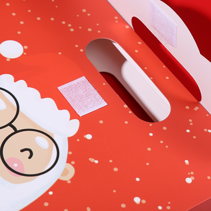 Túi đựng quà Giáng sinh nắp gấp xách tay Vua Bao Bì, túi giấy Noel 26x19x9cm màu sắc xinh xắn