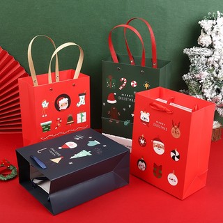 Túi đựng quà giáng  sinh túi giấy mặt mica đựng quà noel nhiều mẫu  hình ông già noel, người tuyết -