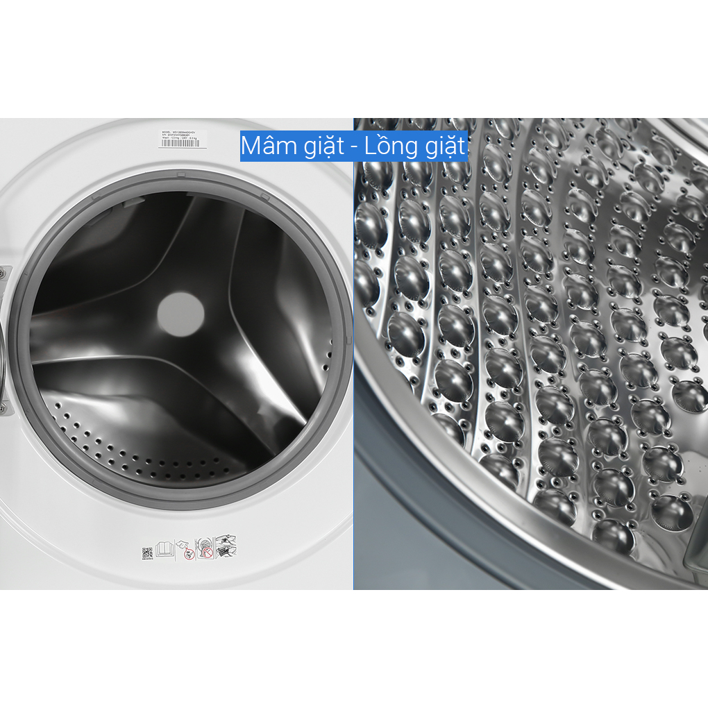 Máy giặt, sấy Samsung Bespoke AI Inverter giặt 12 kg - sấy 8 kg WD12BB944DGHSV - Miễn phí giao + lắp Toàn Quốc