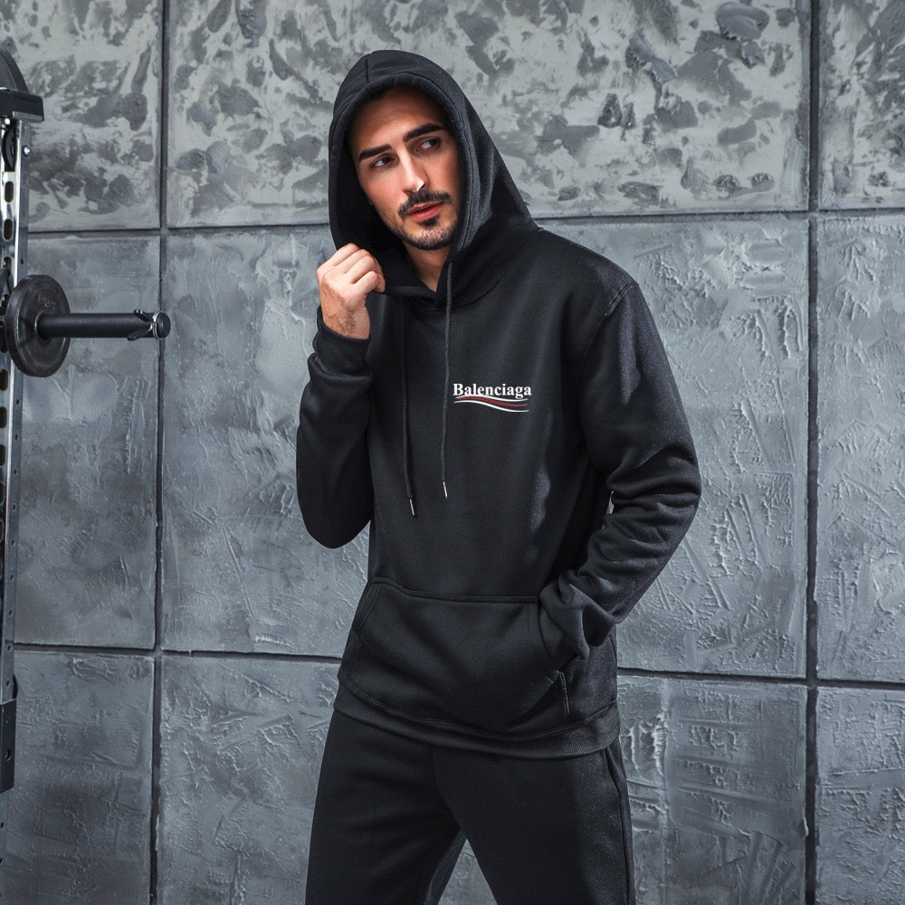 Bộ hoodie thu đông,Balenciga đỏ, nam nữ, chất nỉ dầy dặn không xù , mũ 2 lớp, thời trang nhimsore999