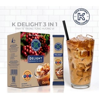 Cà phê hòa tan k coffee delight 3in1 255g - vị tự nhiên