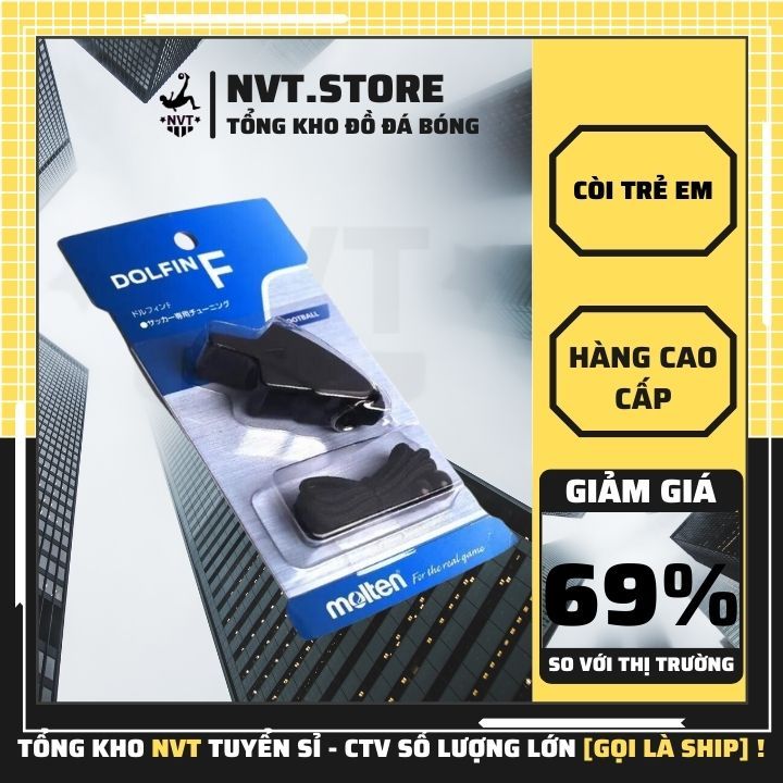Còi bóng đá dành cho thi đấu chuyên nghiệp giá rẻ, còi trọng tài Dolphin bóng đá, bóng rổ thổi siêu to - NVT.store.vn