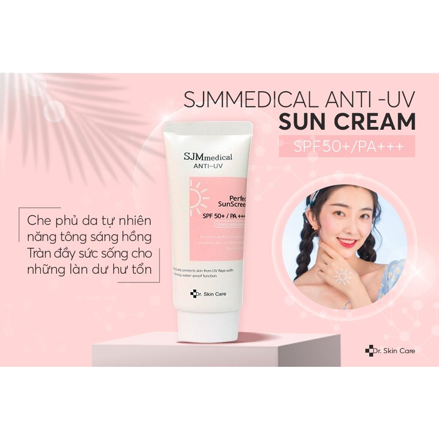 Kem Chống Nắng SJM Medical Chống Nước Nâng Tone SPF50+ PA++++ Hàn Quốc chính hãng 60g