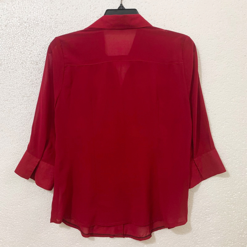 Thanh lý / 2hand/ pass đồ cá nhân áo sơ mi voan, áo kiểu xinh, áo sơ mi đỏ, sơ mi nữ