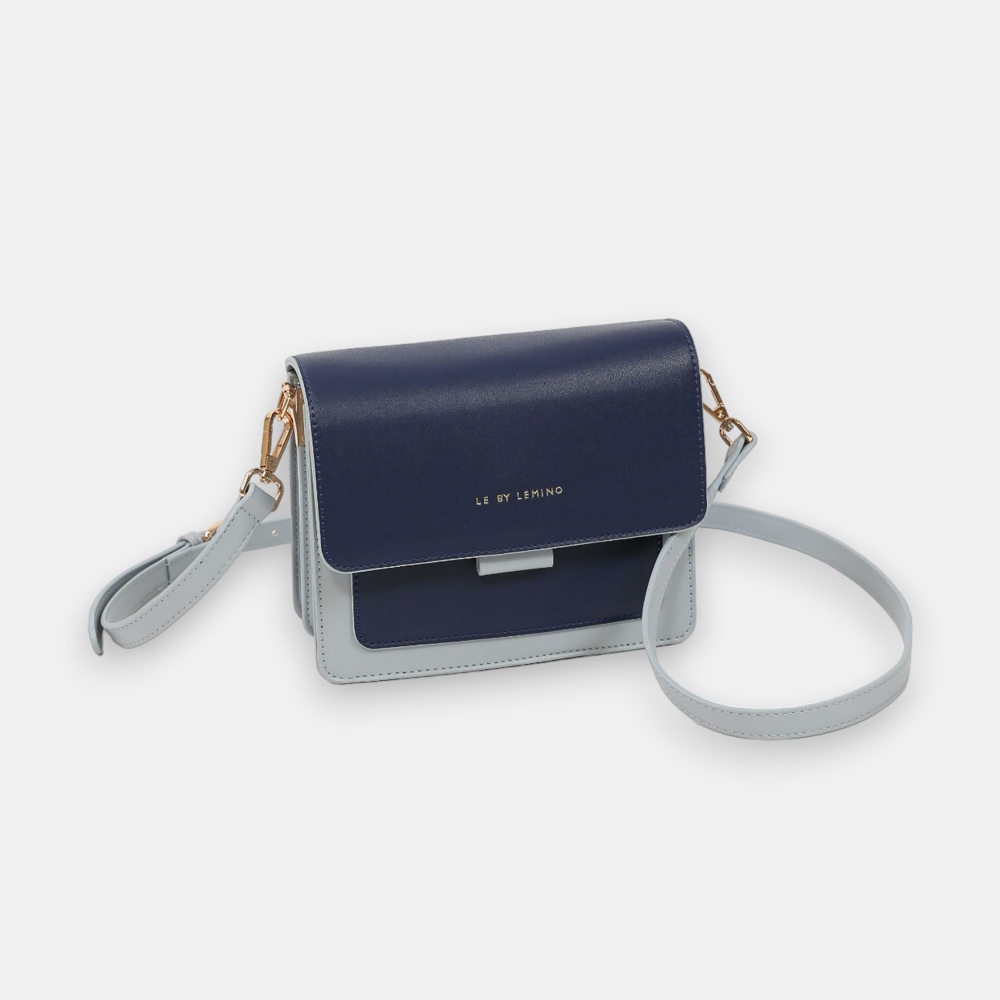 Túi Xách Nữ Lemino Dáng Hộp Pha Màu LB23250