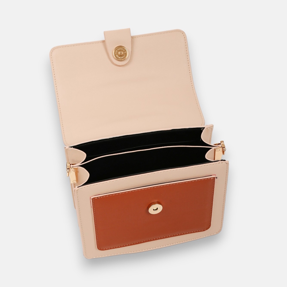 Túi Xách Nữ Lemino Dáng Hộp Pha Màu LB23250