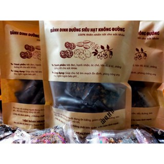 Bánh Dinh Dưỡng Siêu Hạt Không Đường Mè Đen Óc Chó Hạnh Nhân Táo Đỏ