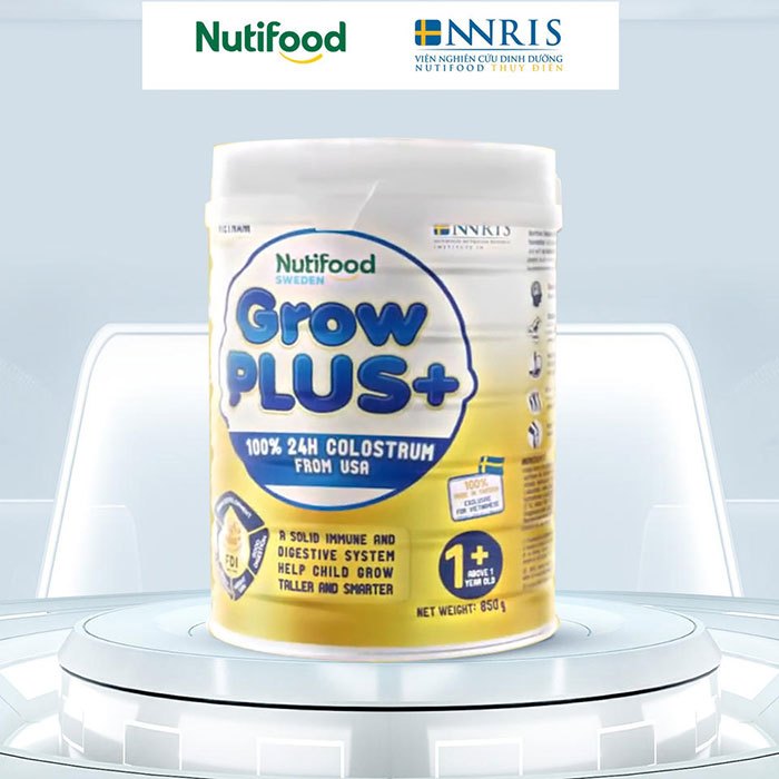 Sữa Bột Nuti Grow Plus+ Vàng Sũa Non 0+  1+  Lon 800G