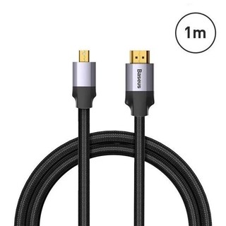 Cáp MINI DISPLAYPORT to HDMI Baseus Horizontal HDMI 2.0 hỗ trợ xuất hình ảnh 4K60Hz đầu cáp mạ vàng, dây bện vải