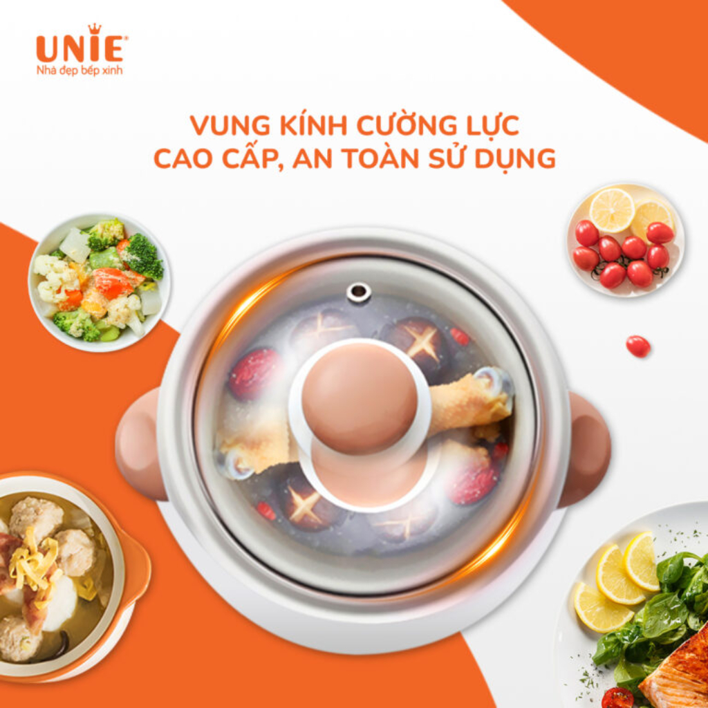Nồi Nấu Chậm Unie USC10W Hàng Chính Hãng Bảo Hành 12 Tháng