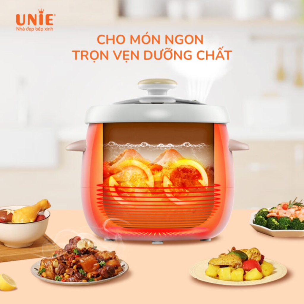 Nồi Nấu Chậm Unie USC10W Hàng Chính Hãng Bảo Hành 12 Tháng