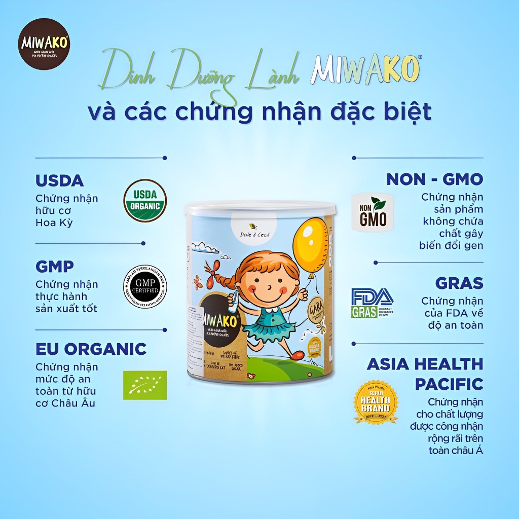 [Mua 3 Hộp Gạo 700g Tặng 1 Hộp Gạo 700g] Sữa Hạt Hữu Cơ Miwako Hộp 700g Vị Gạo x 3 Hộp Date 30/06/2024 - Miwako Việt Nam