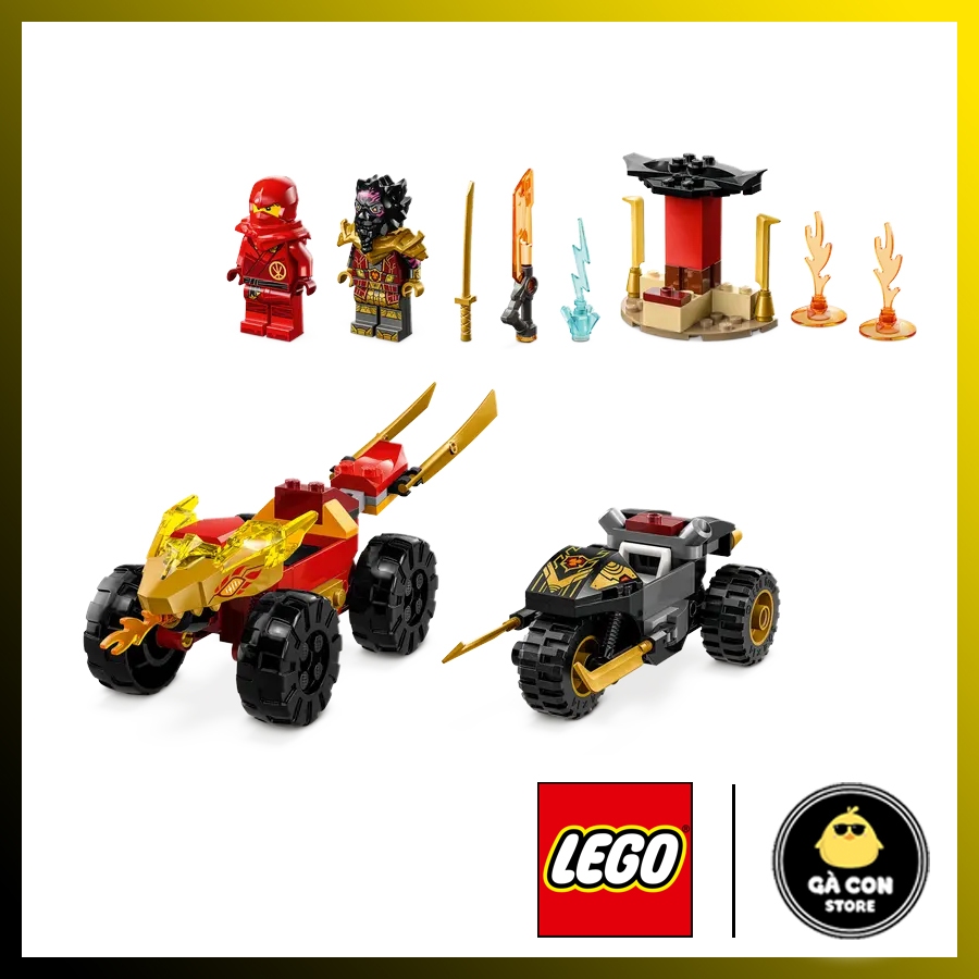 Lego NINJAGO 71789 Kai and Ras's Car and Bike Battle chính hãng .